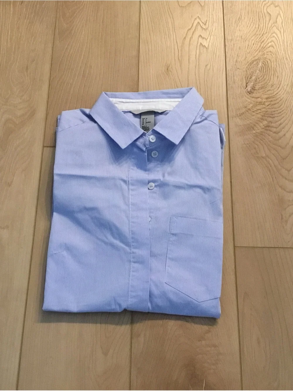 Light Blue Striped Button-Up Shirt - Classic Style - Picture 16 of 16